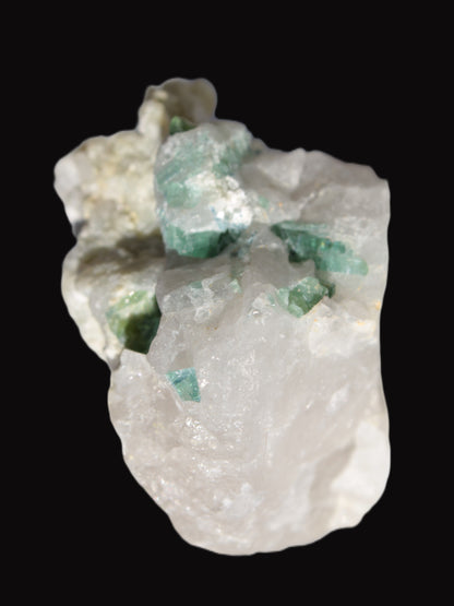 Green Tourmaline cluster in Calcite matrix from Afghanistan 57mm 97g Rocks and Things