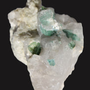 Green Tourmaline cluster in Calcite matrix from Afghanistan 57mm 97g Rocks and Things