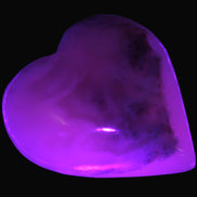 Mangano Calcite hand-carved heart 67-94mm  129-274g Rocks and Things