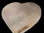 Mangano Calcite hand-carved heart 67-94mm  129-274g Rocks and Things