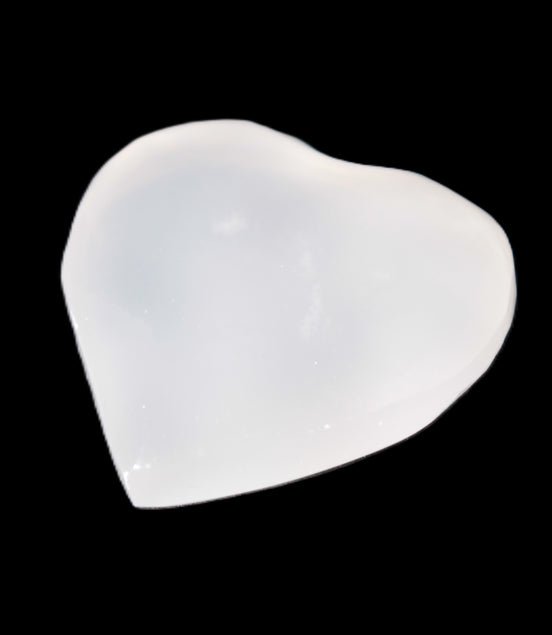 Mangano Calcite hand-carved heart 28/32mm 16g Rocks and Things