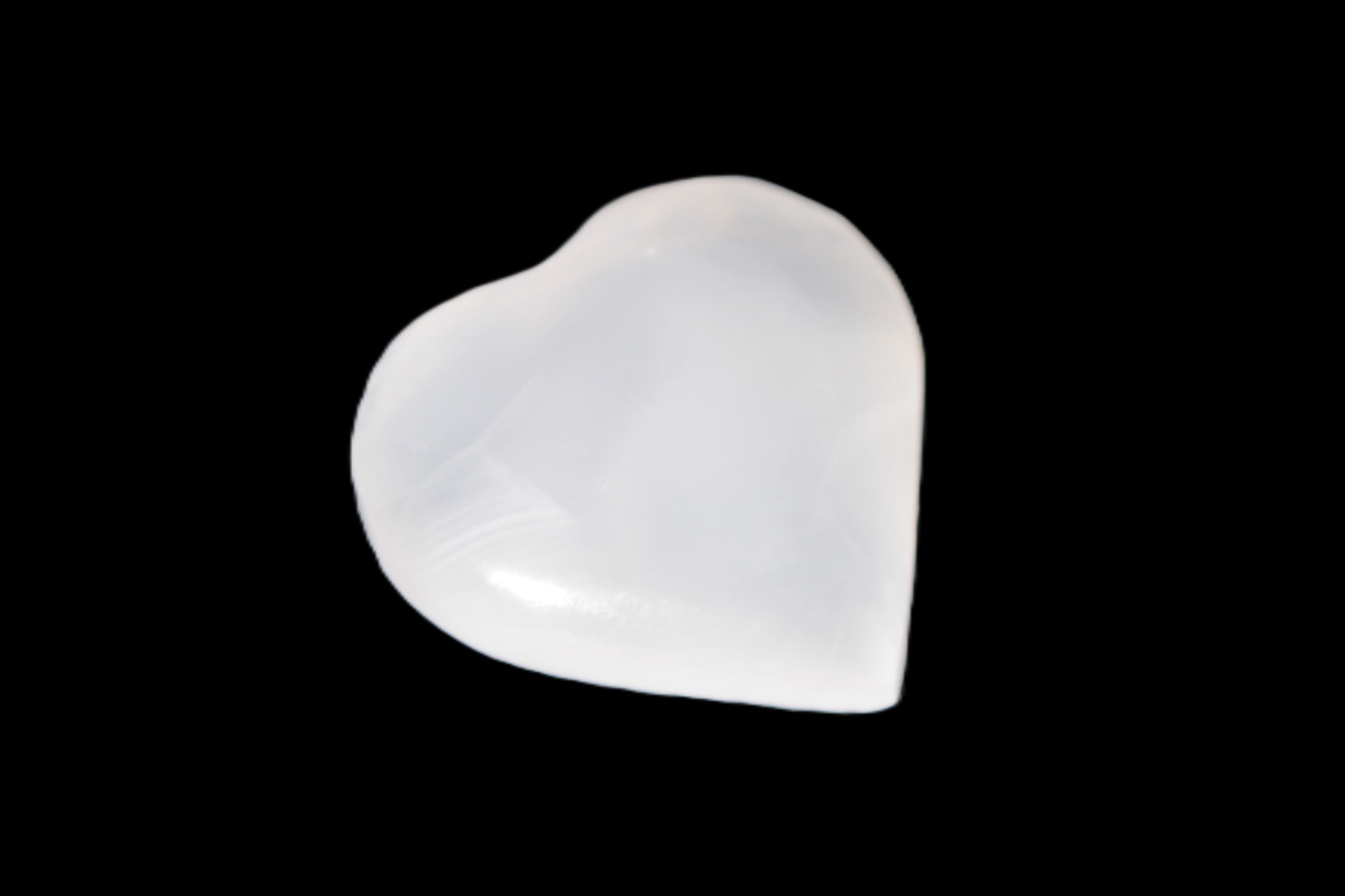 Mangano Calcite hand-carved heart 28/32mm 16g Rocks and Things