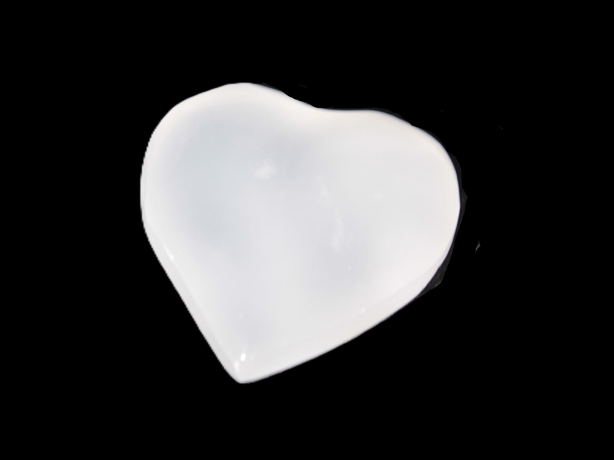 Mangano Calcite hand-carved heart 28/32mm 16g Rocks and Things