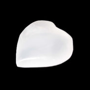 Mangano Calcite hand-carved heart 28/32mm 16g Rocks and Things