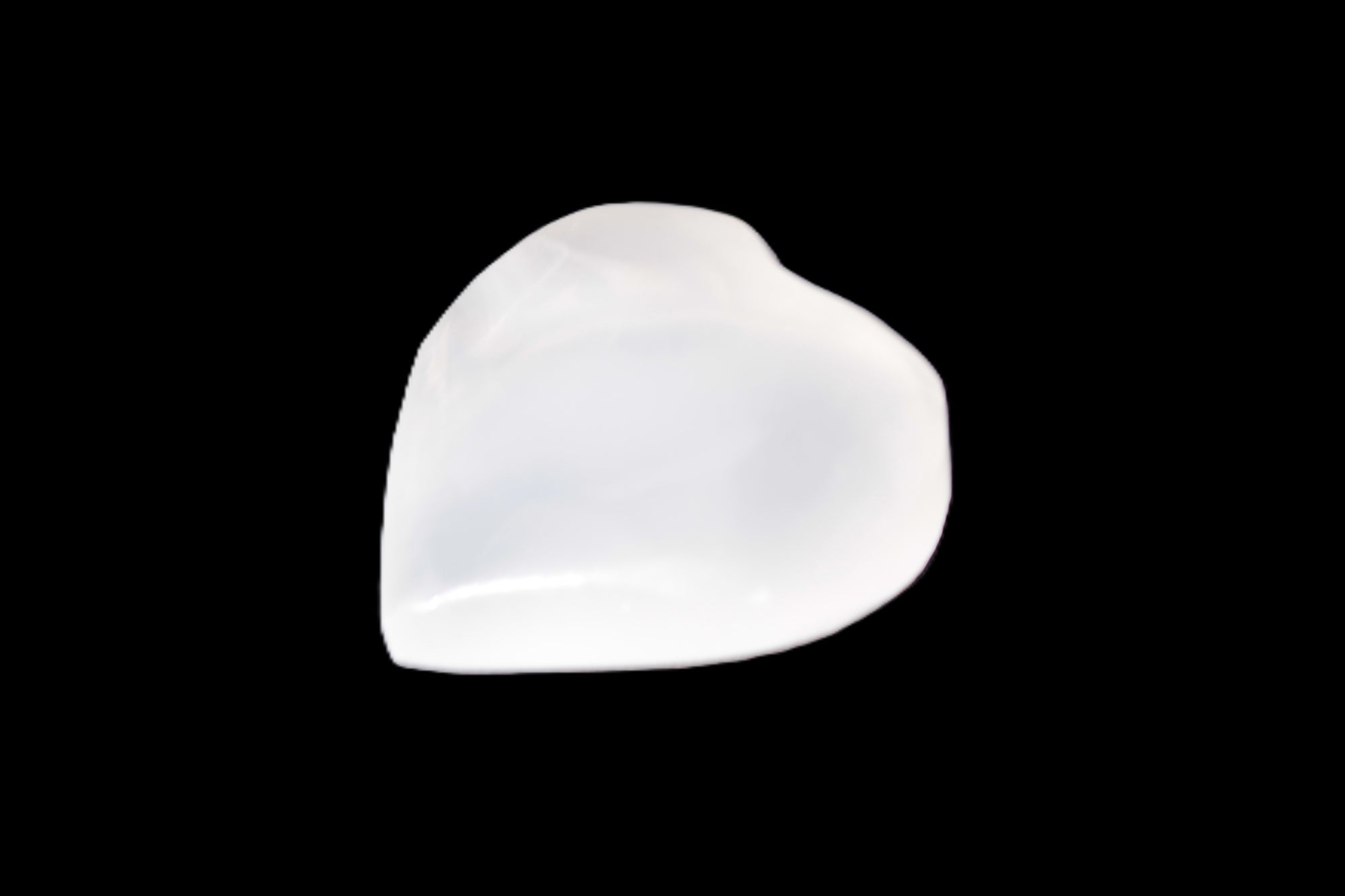 Mangano Calcite hand-carved heart 28/32mm 16g Rocks and Things