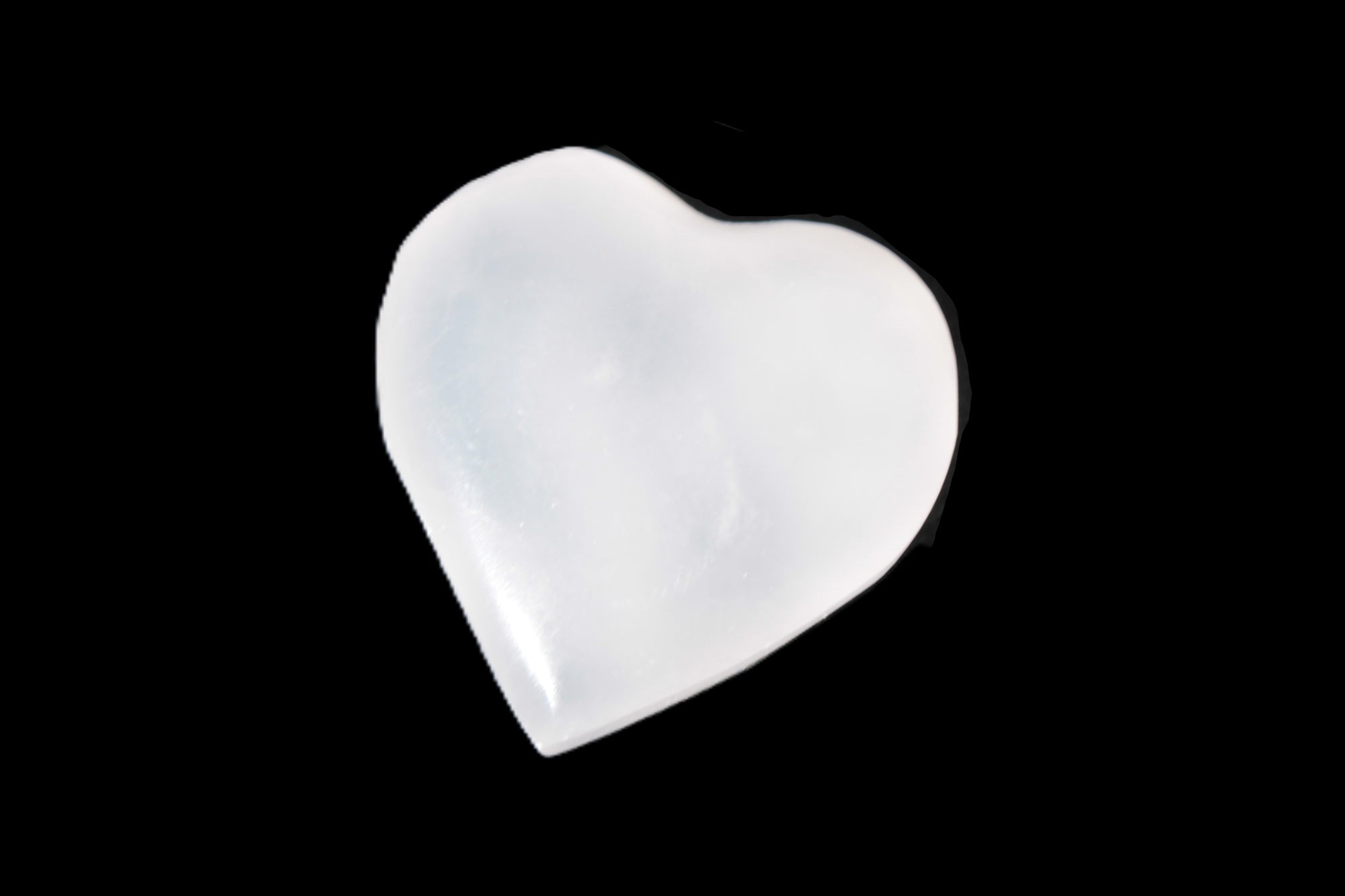 Mangano Calcite hand-carved heart 28/32mm 16g Rocks and Things