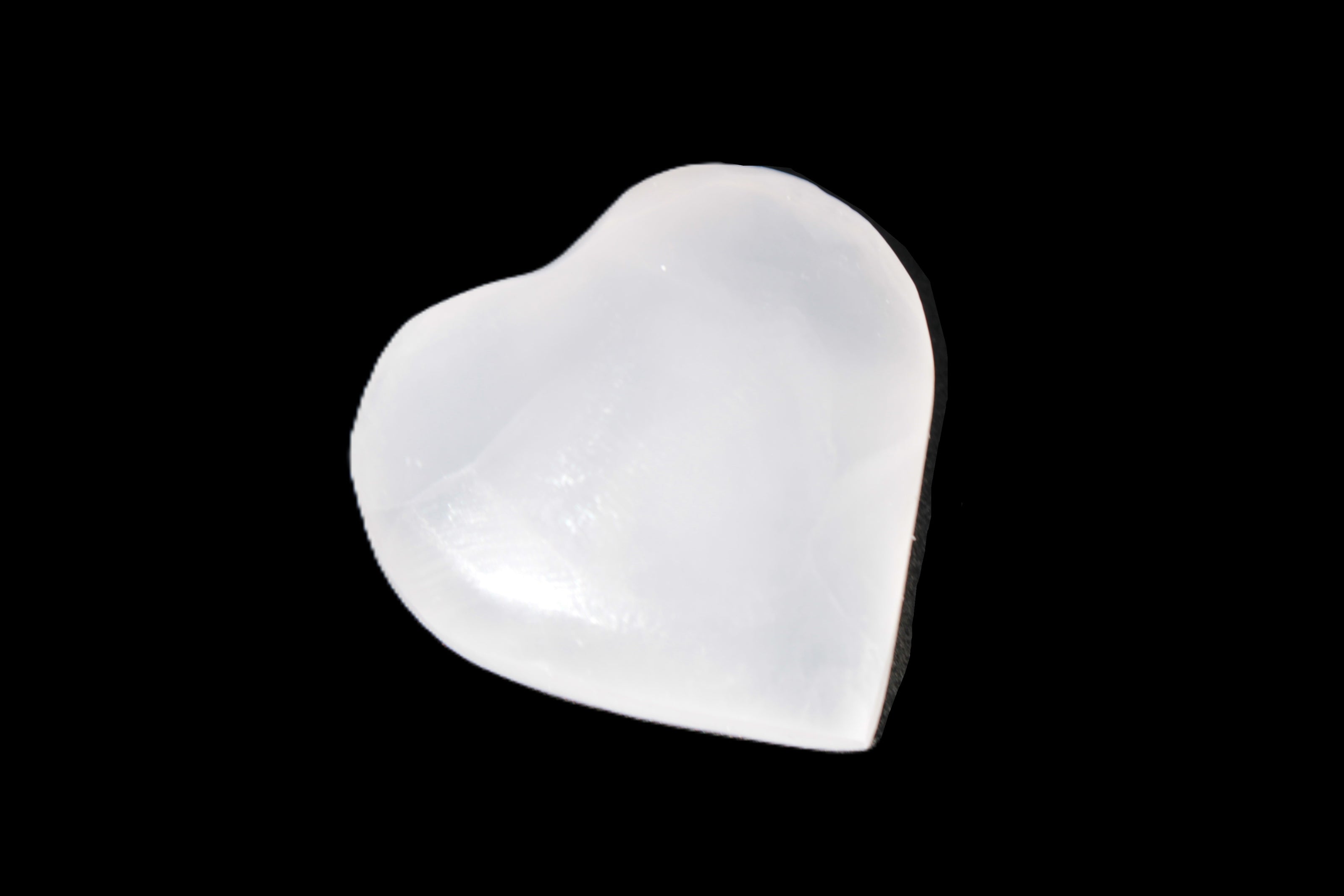 Mangano Calcite hand-carved heart 28/32mm 16g Rocks and Things