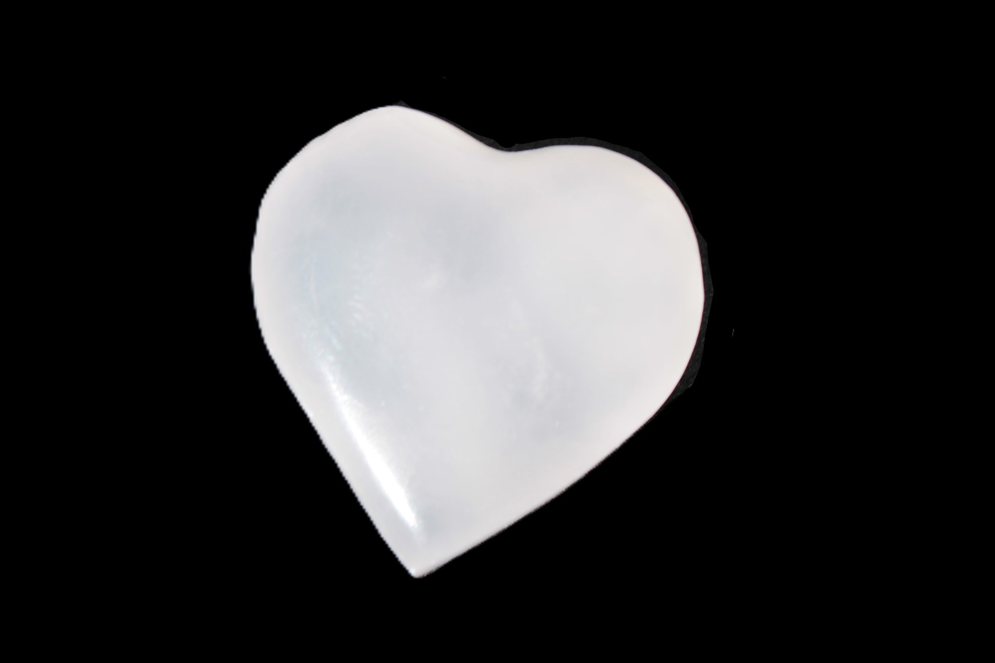 Mangano Calcite hand-carved heart 28/32mm 16g Rocks and Things
