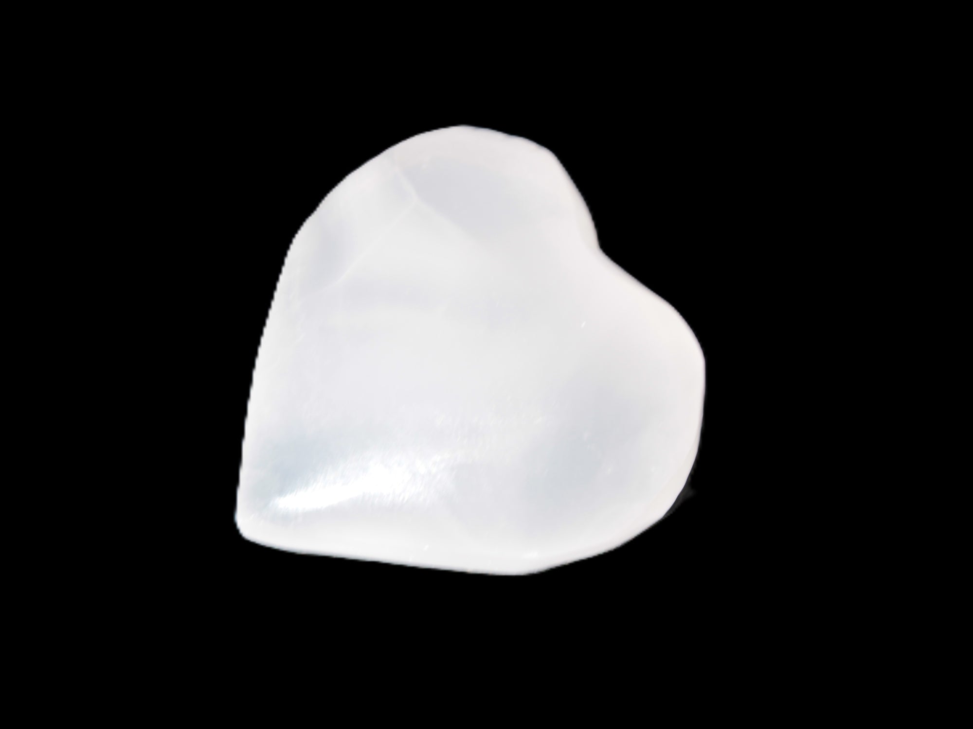 Mangano Calcite hand-carved heart 28/32mm 16g Rocks and Things
