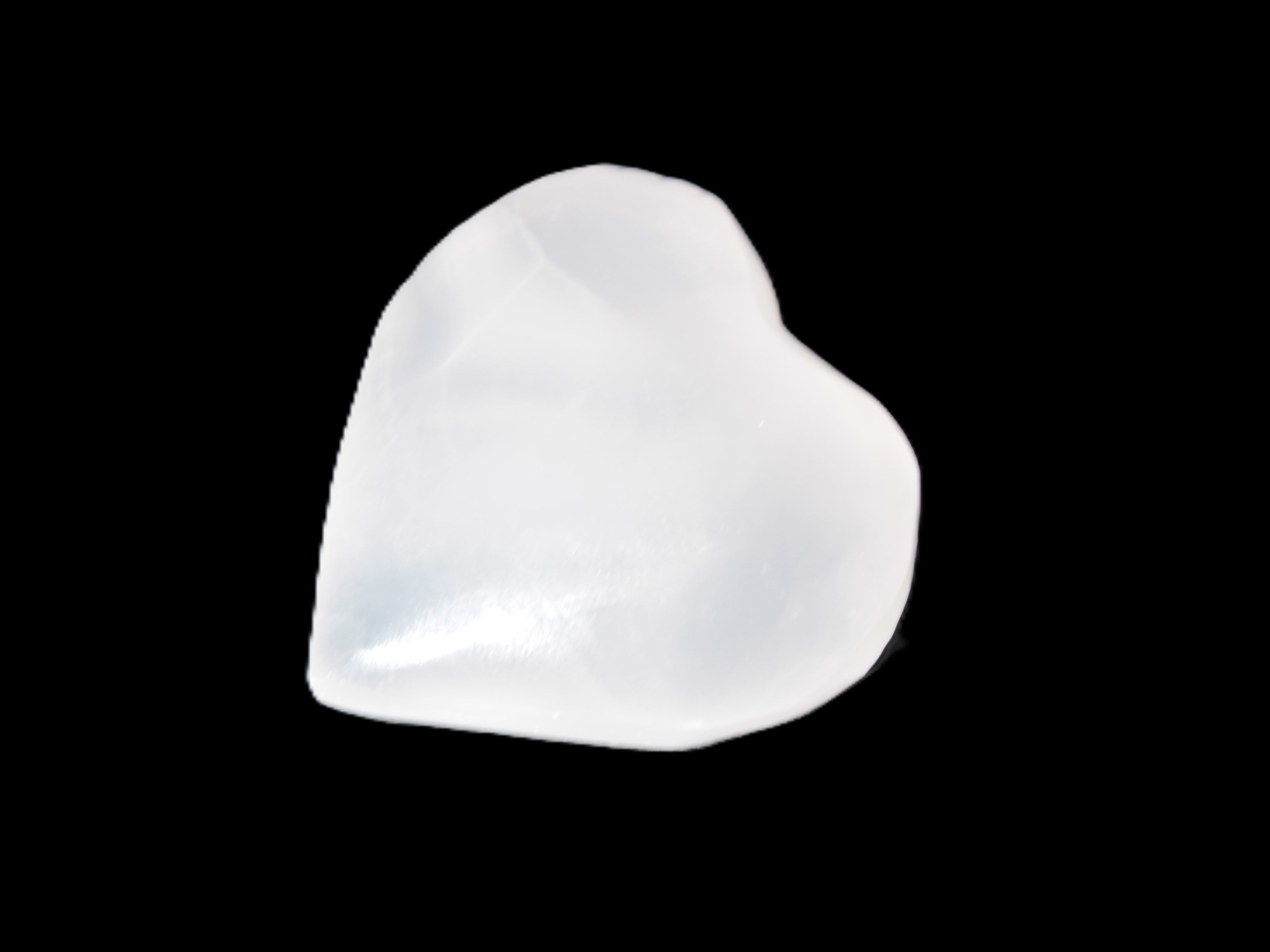 Mangano Calcite hand-carved heart 28/32mm 16g Rocks and Things