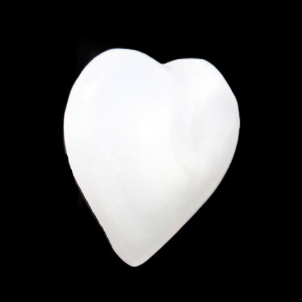 Mangano Calcite heart 38mm 20-25g in sunlight - Rocks and Things Store