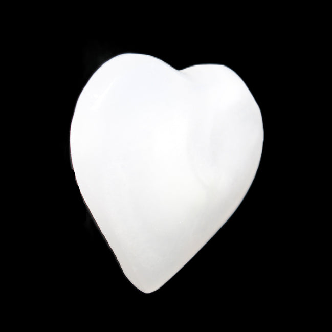 Mangano Calcite heart 38mm 20-25g in sunlight - Rocks and Things Store