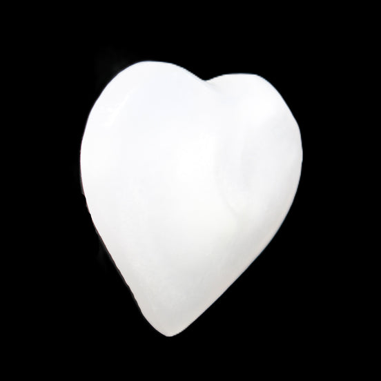 Mangano Calcite heart 38mm 20-25g in sunlight - Rocks and Things Store