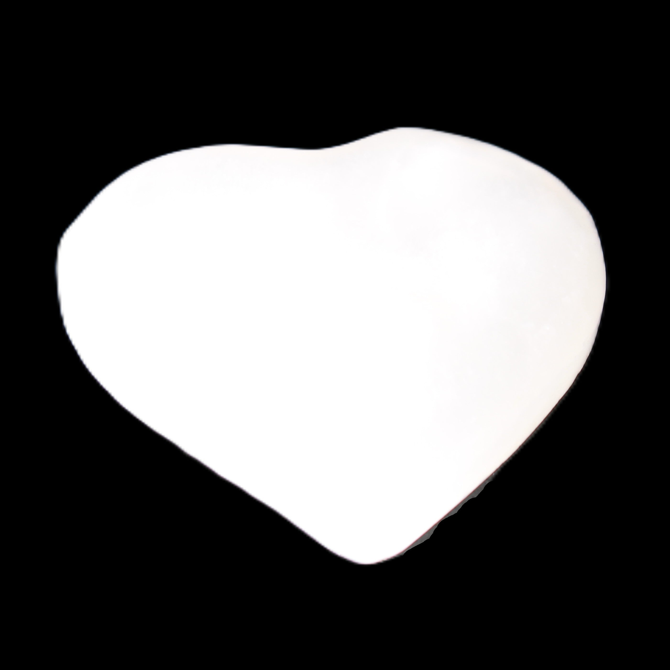 Mangano Calcite heart 38mm 20-25g in sunlight - Rocks and Things Store