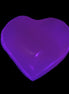 Mangano Calcite UV-reactive heart 38mm 25-30g in UV light - Rocks and Things Store