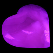 Mangano Calcite hand-carved heart 66/67*64/70mm 130-136g in sunlight - Rocks and Things Store