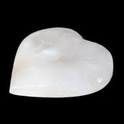 Mangano Calcite hand-carved heart 66/67*64/70mm 130-136g in sunlight - Rocks and Things Store