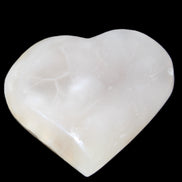 Mangano Calcite hand-carved heart 66/67*64/70mm 130-136g in sunlight - Rocks and Things Store