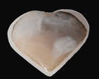 Mangano Calcite hand-carved heart 67-94mm  129-274g in sunlight - Rocks and Things Store