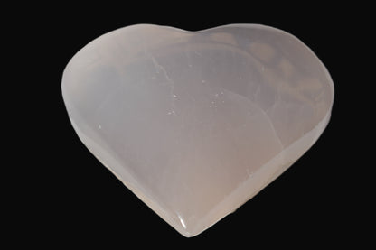 Mangano Calcite hand-carved heart 67-94mm  129-274g Rocks and Things