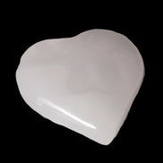 Mangano Calcite hand-carved heart 67-94mm  129-274g in sunlight - Rocks and Things Store