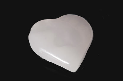 Mangano Calcite hand-carved heart 67-94mm  129-274g Rocks and Things