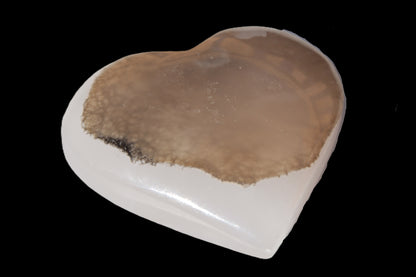 Mangano Calcite hand-carved heart 60-65mm  112-117g Rocks and Things