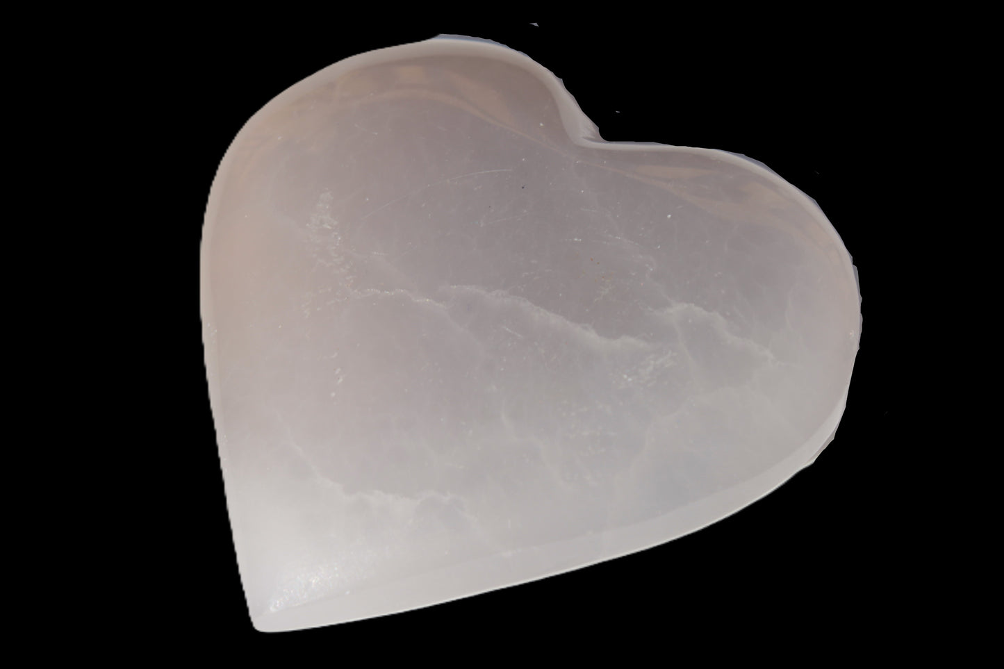 Mangano Calcite hand-carved heart 60-65mm  112-117g Rocks and Things