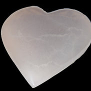 Mangano Calcite hand-carved heart 60-65mm  112-117g Rocks and Things