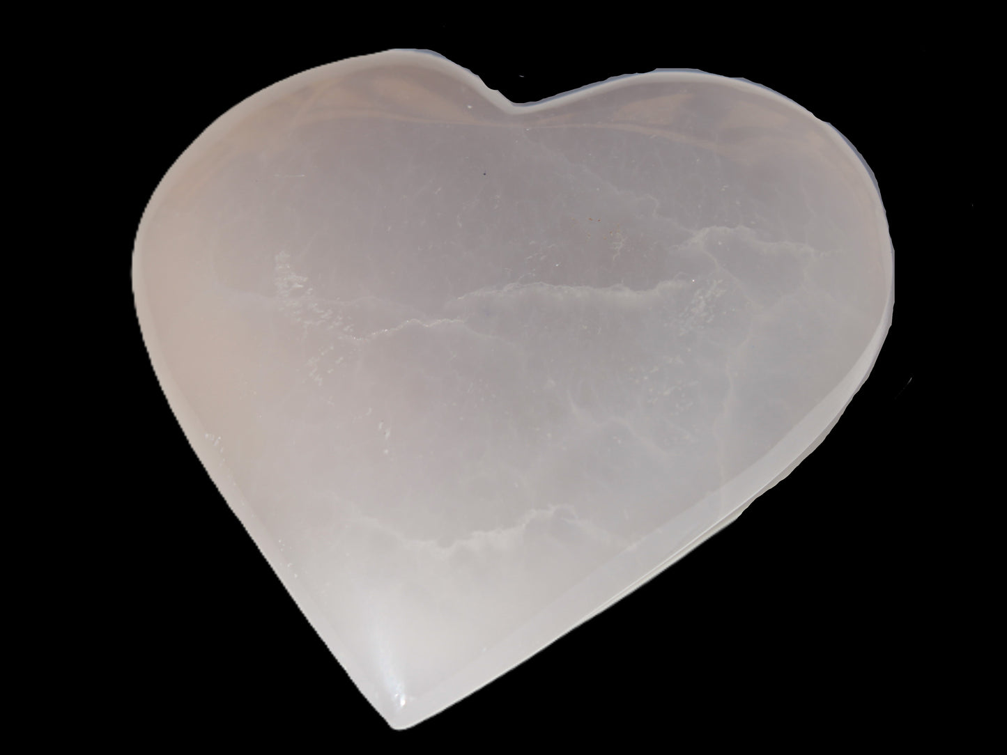 Mangano Calcite hand-carved heart 60-65mm  112-117g Rocks and Things