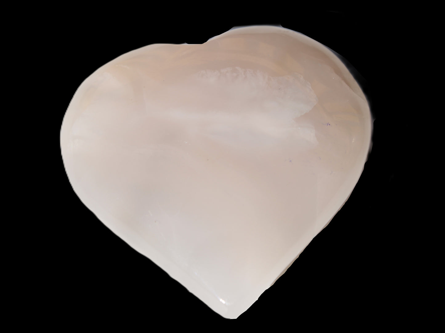 Mangano Calcite heart 60mm - 65mm  112-117g Rocks and Things