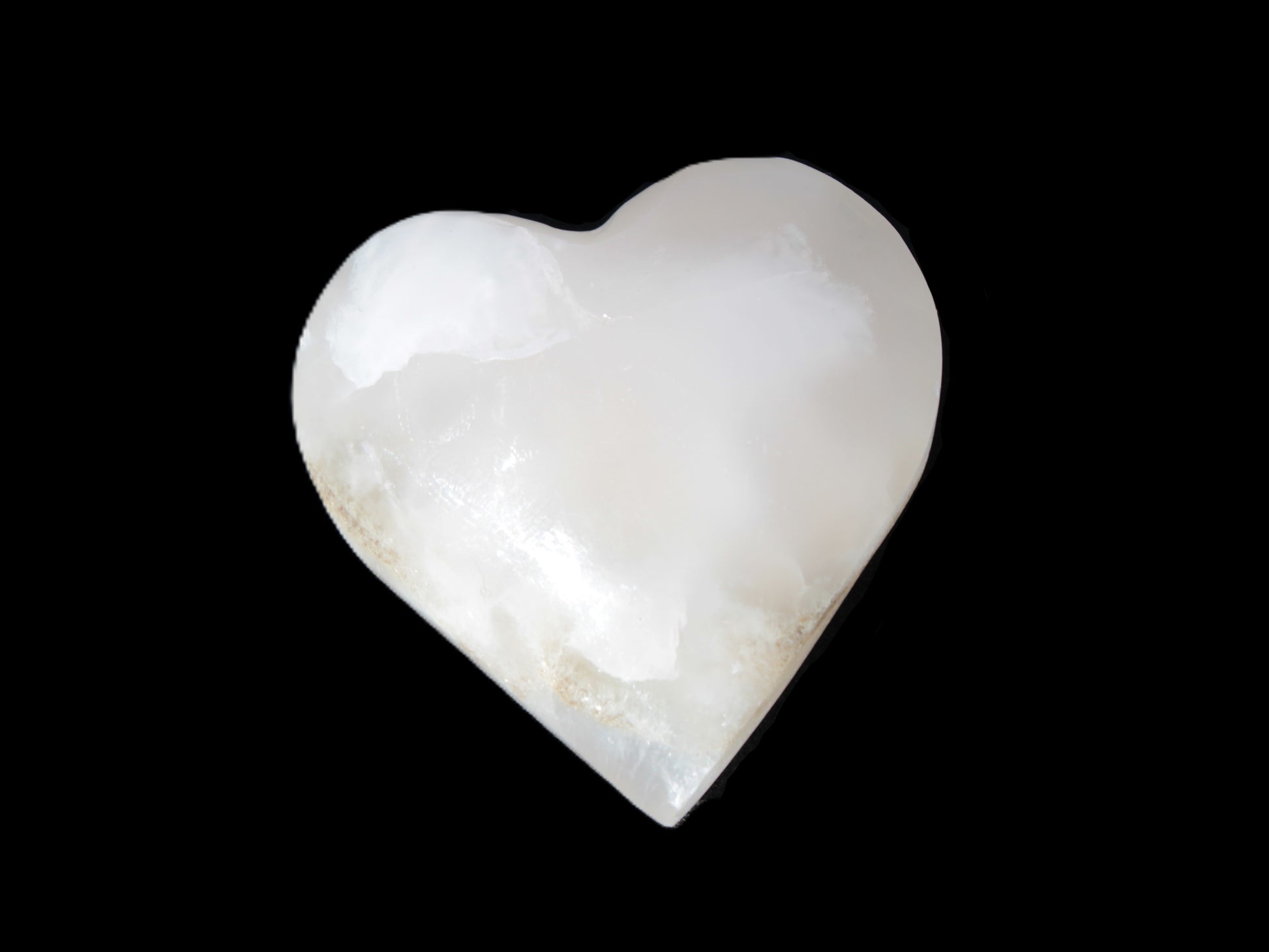 Mangano Calcite heart 47-49mm 58-66g Rocks and Things