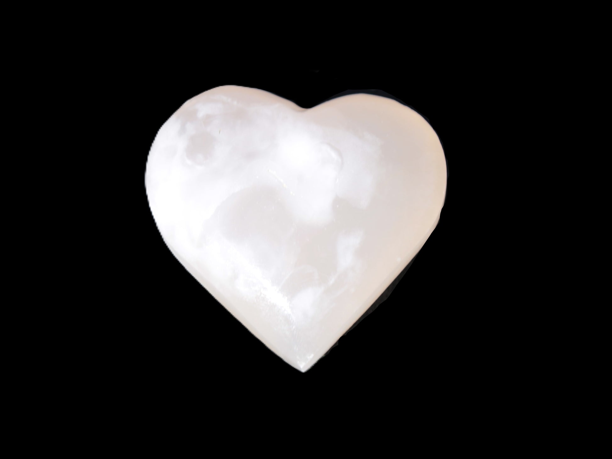 Mangano Calcite hand-carved heart 47-49mm 58-66g Rocks and Things