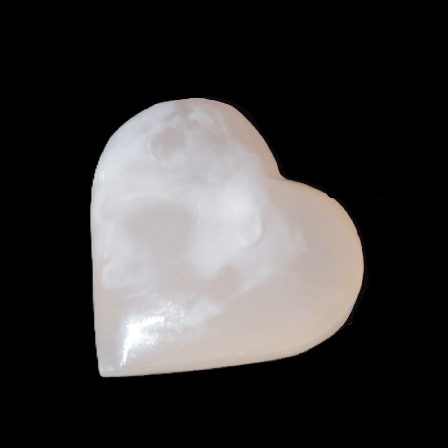 Mangano Calcite hand-carved heart 47-49mm 58-66g Rocks and Things