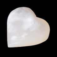 Mangano Calcite hand-carved heart 47-49mm 58-66g in sunlight - Rocks and Things Store