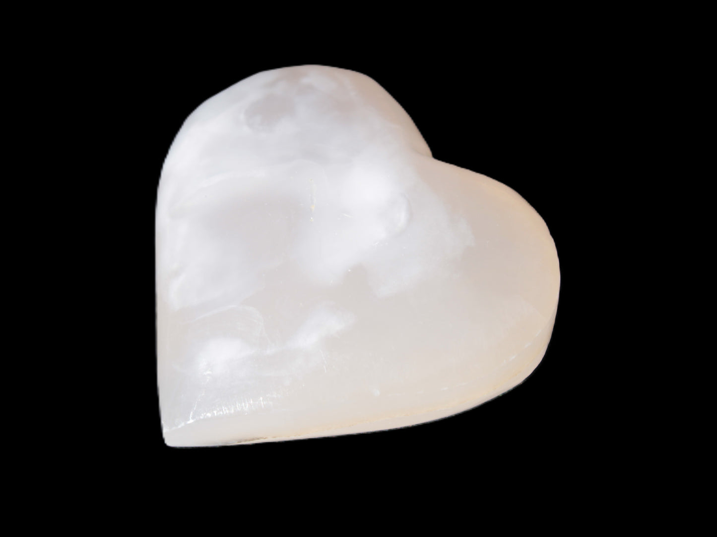 Mangano Calcite hand-carved heart 47-49mm 58-66g Rocks and Things