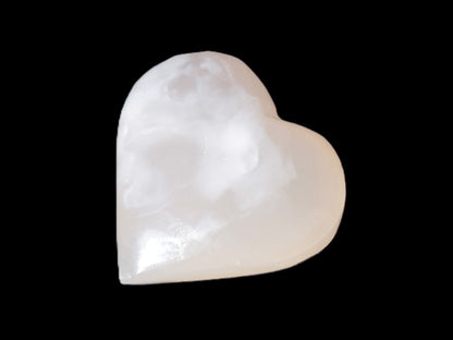 Mangano Calcite hand-carved heart 47-49mm 58-66g Rocks and Things