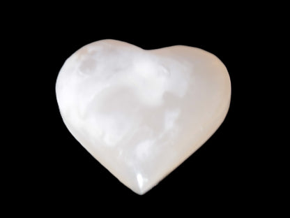 Mangano Calcite hand-carved heart 47-49mm 58-66g Rocks and Things