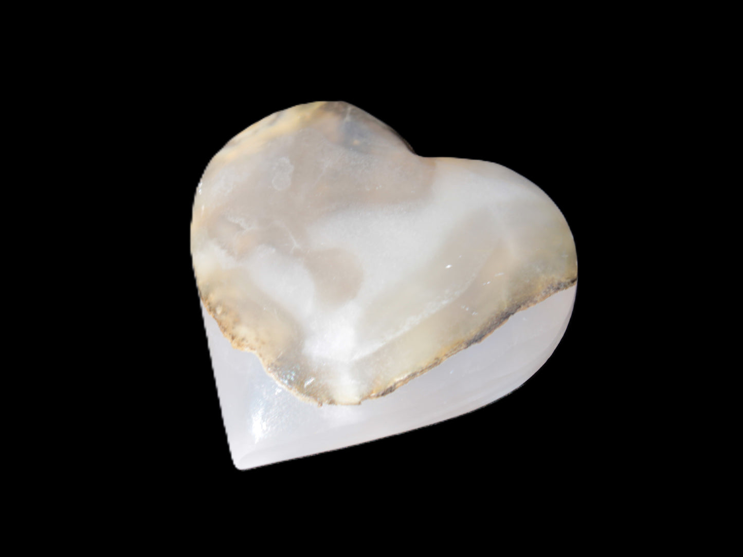 Mangano Calcite heart 47-49mm 58-66g Rocks and Things