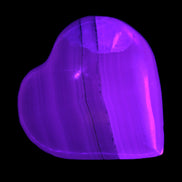 Mangano Calcite heart 38-44mm 36-39g in UV light - Rocks and Things Store