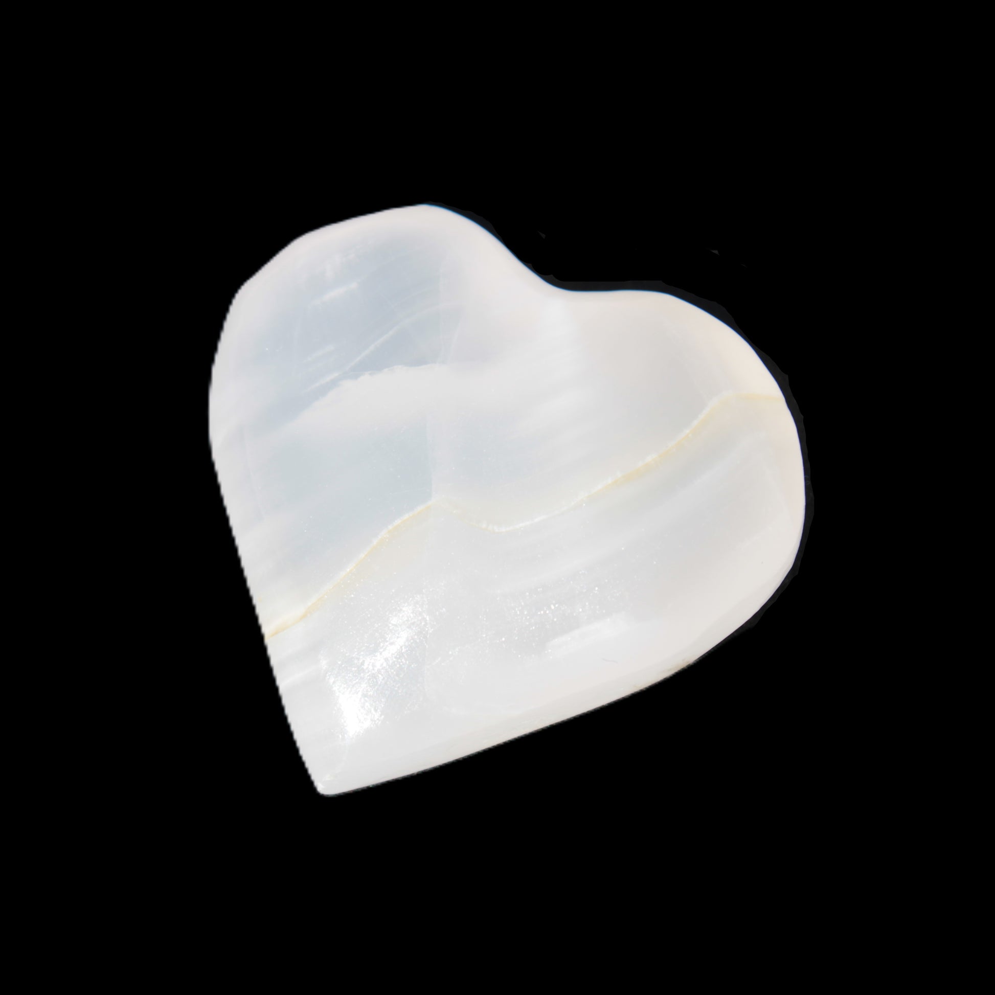 Mangano Calcite heart 38-44mm 36-39g Rocks and Things