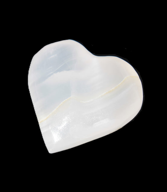 Mangano Calcite heart 38-44mm 36-39g - Rocks and Things Store