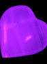Mangano Calcite heart 38-44mm 36-39g in UV light - Rocks and Things Store