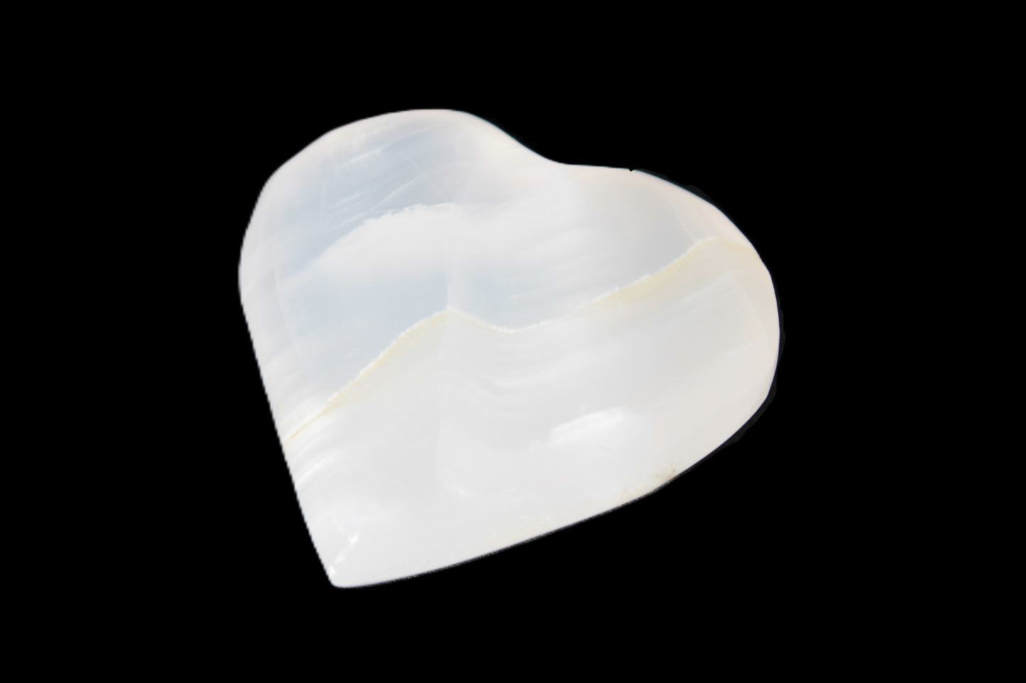 Mangano Calcite heart 38-44mm 36-39g Rocks and Things