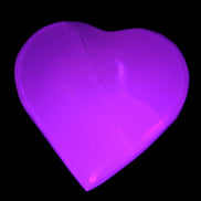 Mangano Calcite heart 38-44mm 36-39g in UV light - Rocks and Things Store