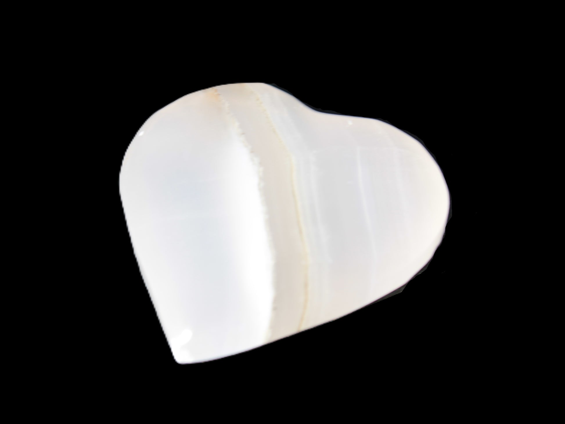 Mangano Calcite heart 38-44mm 36-39g Rocks and Things