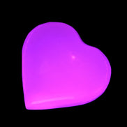 Mangano Calcite heart 38-44mm 36-39g in UV light - Rocks and Things Store