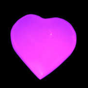 Mangano Calcite heart 38-44mm 36-39g in UV light - Rocks and Things Store