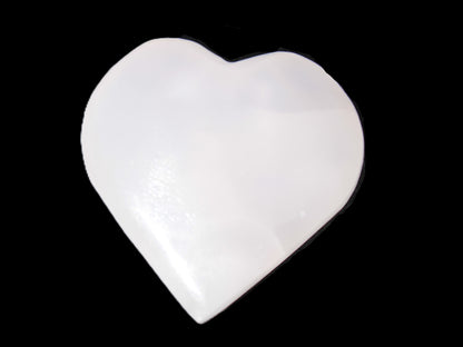 Pink Mangano Calcite hand-carved heart 41-44mm  44-49g Rocks and Things