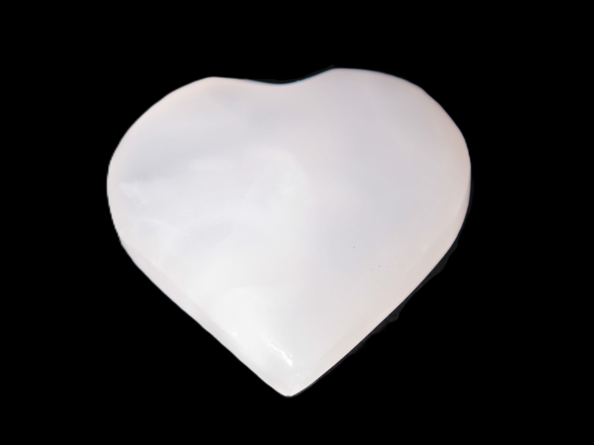 Pink Mangano Calcite hand-carved heart 41-44mm  44-49g Rocks and Things